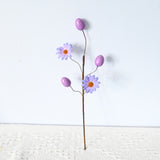 Easter Decor Egg & Wildflower Stem - 11.8" Artificial Insert for Home Decor