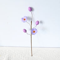 Easter Decor Egg & Wildflower Stem - 11.8" Artificial Insert for Home Decor