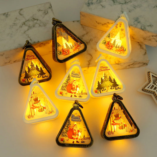 Vintage Christmas Night Light - Festive Glowing Holiday Decor for Table Window & Desktop | Perfect Christmas Gift
