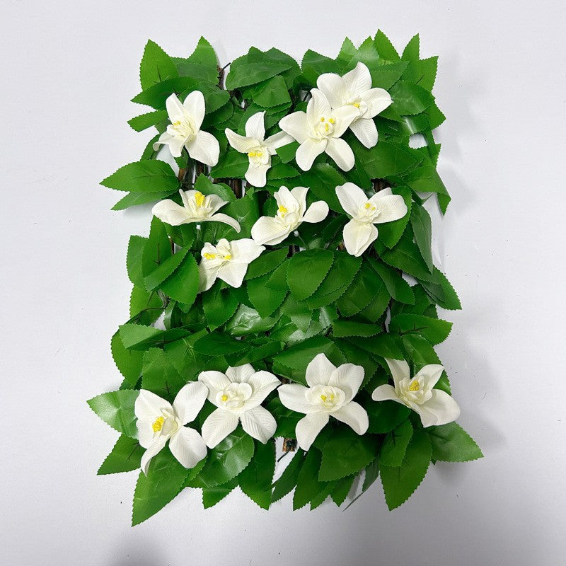 Expandable Artificial Violet Flower Fence Panel, Faux Silk Garden Privacy Screen for Patio, Balcony, Wedding & Home Decor