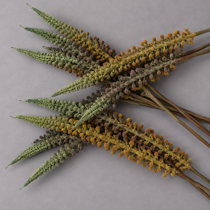 Artificial Foxtail Grass Stem, Faux Horsetail Greenery, Single Plastic Stem for Wedding, Home & Window Display
