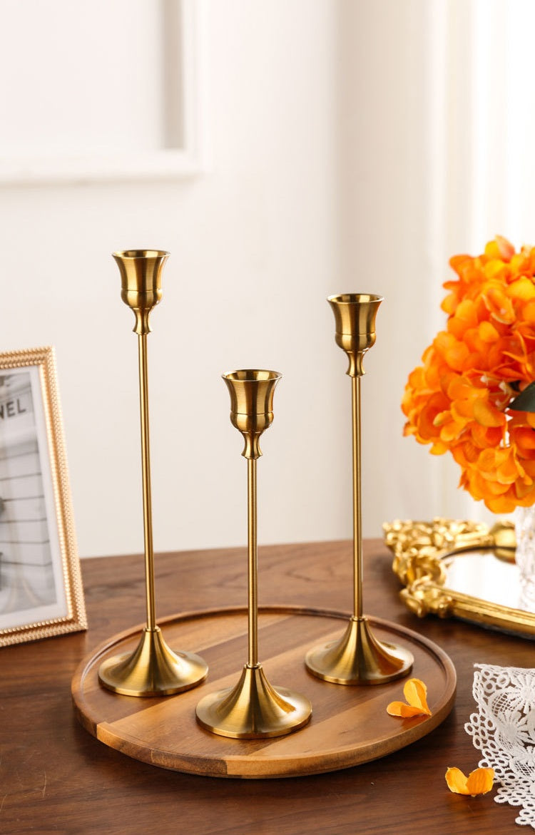 Bulk 3 Pcs Taper Candlestick Holders for Wedding Events Centerpiece Table Decor Wholesale