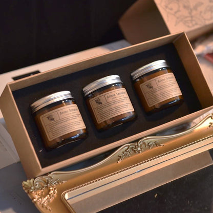 Bulk Smokeless Scented Candles Gift Set 6 Pack Candles for Wedding Shower Gifts for Soy Wax Long Lasting Amber Jar Candles Gift Wholesale