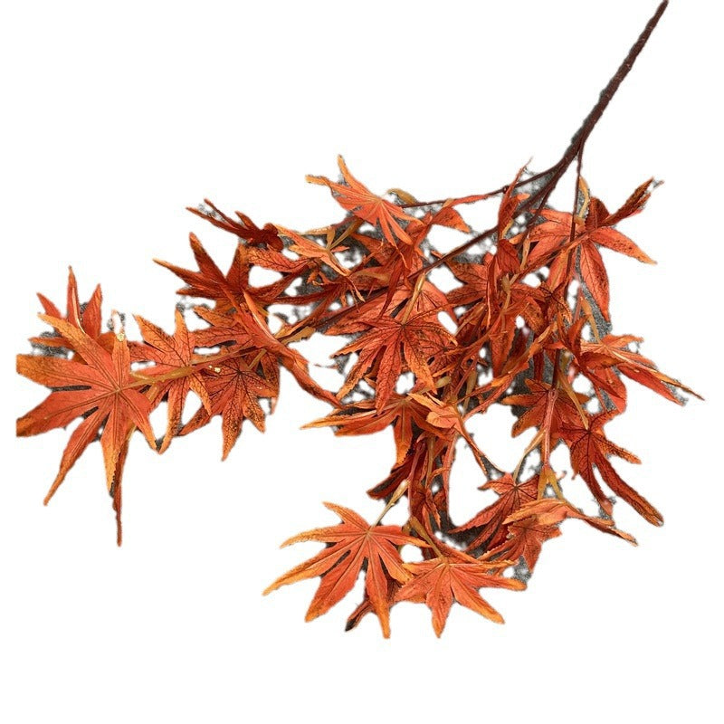 Single Stem Artificial Maple Leaf Branch, 38 Blooms, 39" Tall, Silk-Like Fabric, Perfect for Weddings, Home Decor, and Events