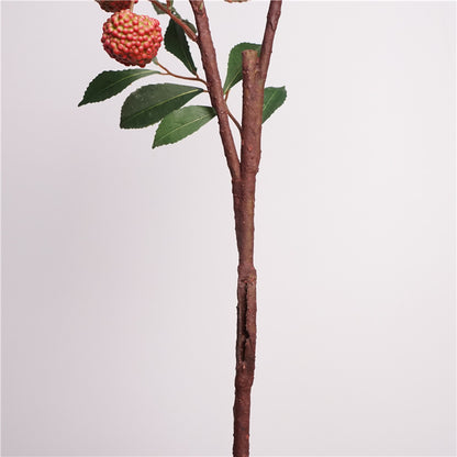 Artificial Lychee Branches with Fruit - Lifelike Decor for Living Room Floral Arrangements & Country - Style Displays