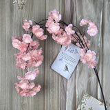 Handmade Artificial Cherry Blossom Garland - 2 Pack Wedding Arch & Backdrop Decor
