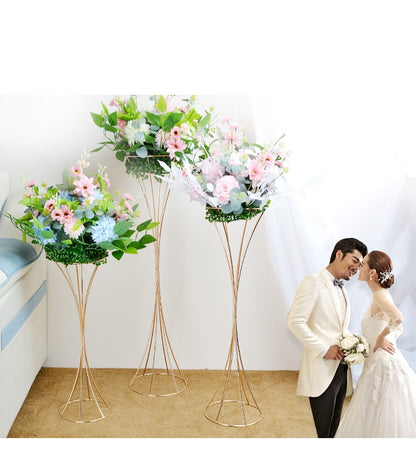 Premium Ornate Metal Floral Vase Centerpiece Rust Resistant Wedding Banquet Decor Hollow Out Anniversary Ceremony Table Settings