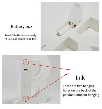 Bulk 8 Inch 3D Light Up Letters Set with LED for Valentine's Day Baby Shower Wedding Decoration Wholesale