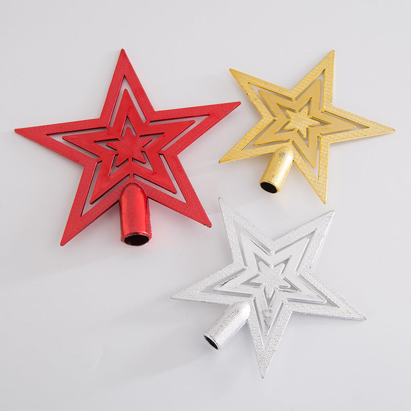 10 Pcs Glitter Star Tree Toppers for Christmas Decor, Bulk Artificial Holiday Decorations