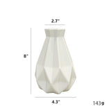 Bulk 2 Pcs Imitation Ceramic Plastic Vase Geometric Flower Vase for wedding Party Home Desktop Center Vase Wholesale