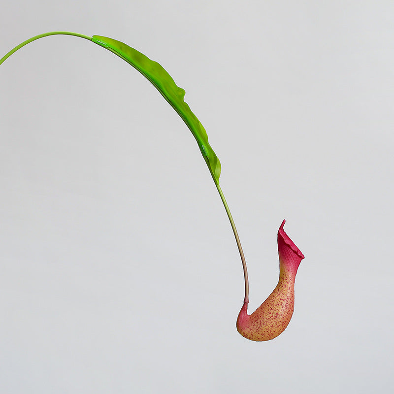Artificial Trailing Pitcher Plant Vine, 30" Long, Realistic Plastic Green, Orange, or Purple, for Home Decor, Weddings, and Events