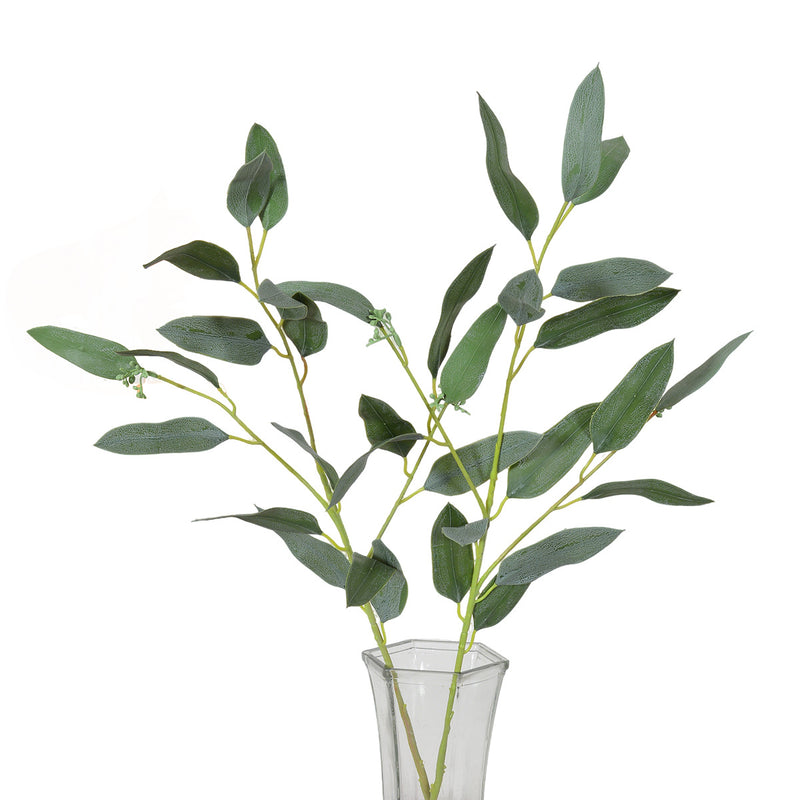 Eucalyptus and Fern Bush Artificial Flowers, 27" Tall, Perfect for Weddings, Home Decor, and Events