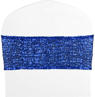 Bulk 2 Pcs Stretch Sequin Chair Sashes Glitter One-Sided Sequins Chair Bands Wholesale