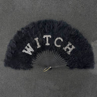 Bachelorette Party Bride Feather Fan - White with Pearl "Bride" Lettering | Wedding & Bridal Decor