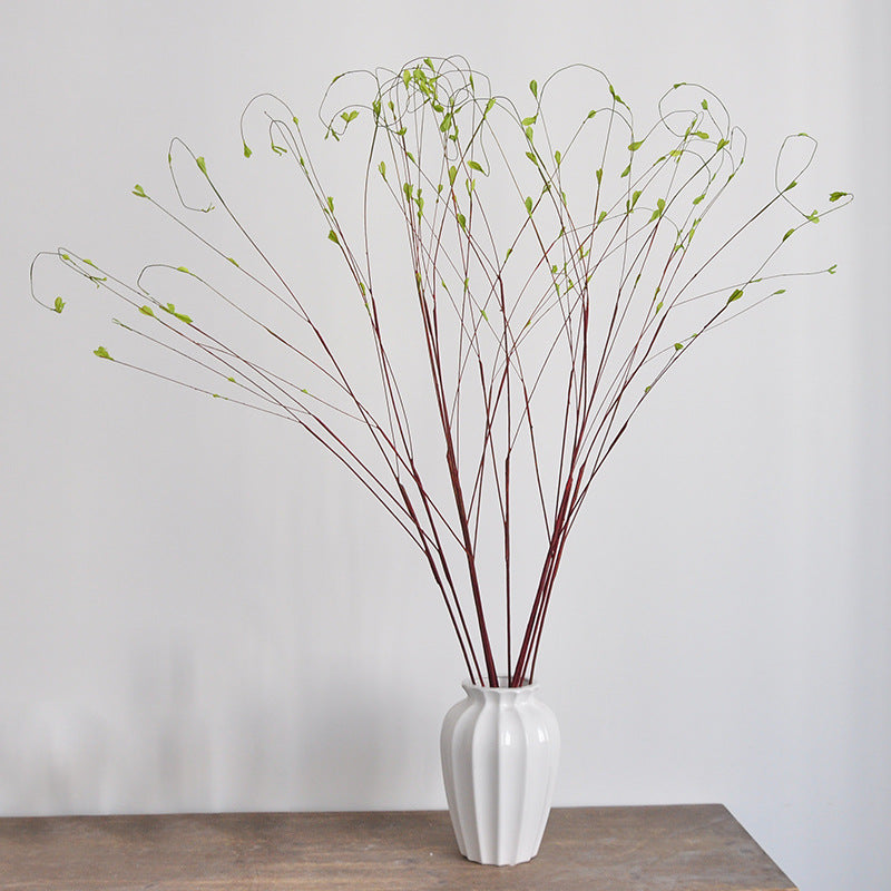 Artificial Pussy Willow Branch, Single Stem with 12 Branchlets, Bendable Faux Willow Stem for Vases, Weddings & Home Decor