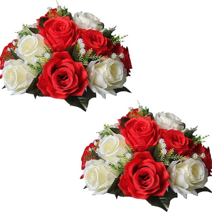Premium 10 Pcs Kissing Balls Wedding Decor Artificial Rose Centerpieces Reception Arch Table Floral Arrangements All Season