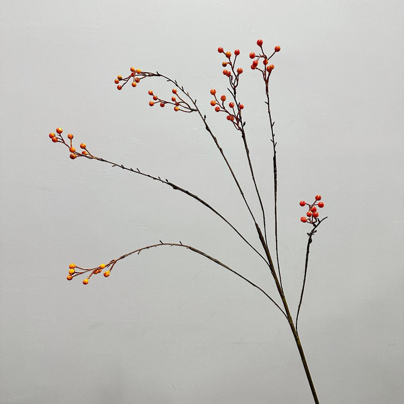 Artificial Red Berry Bush, 55" Long Faux Foam Berry Stems for Wedding Centerpieces, Home Decor, and Commercial Displays
