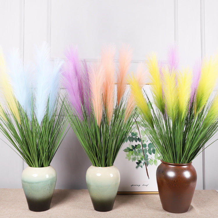 33 Inch Artificial Reed Grass 10 Pcs Faux Pampas Grass Bulk Outdoor Plants
