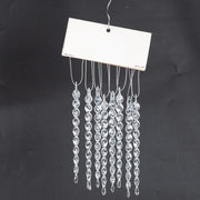 Clear Acrylic Ice Strip Christmas Ornaments Bulk Hanging Decorations for Xmas Trees