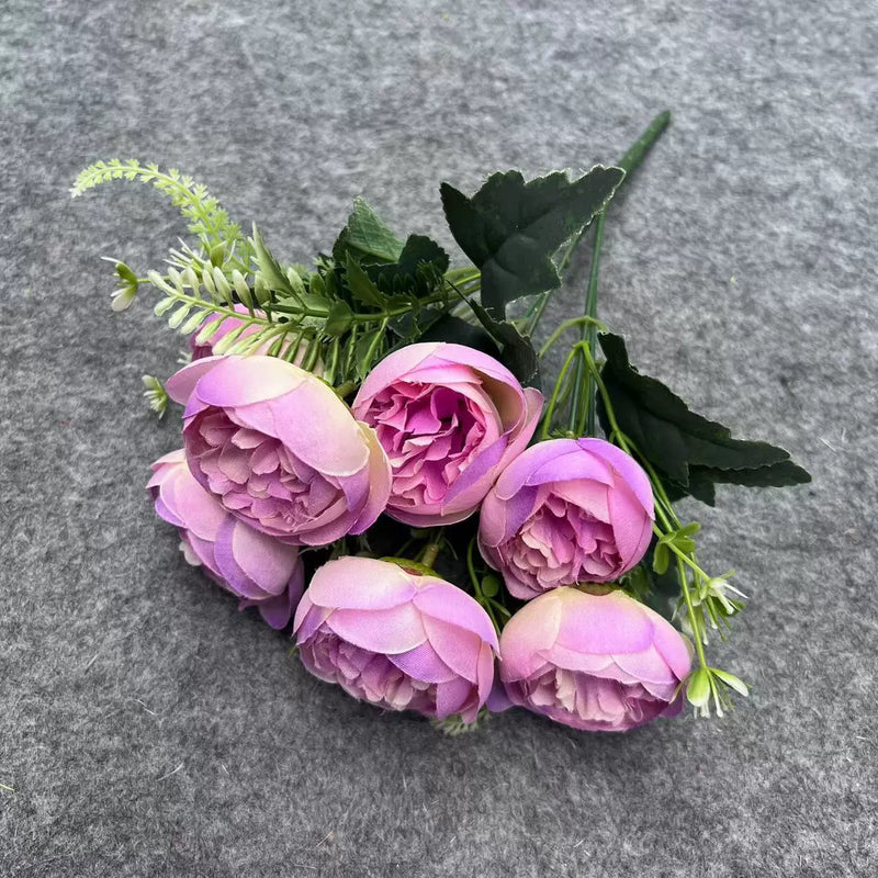 18-Inch Artificial Peony Flowers, 1 Stem, Silk Material, Pink, Wedding and Home Decor