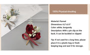 Velvet Tulip Corsage 12 Pcs Bulk Artificial Flowers for Bride Bridesmaid Wedding Party