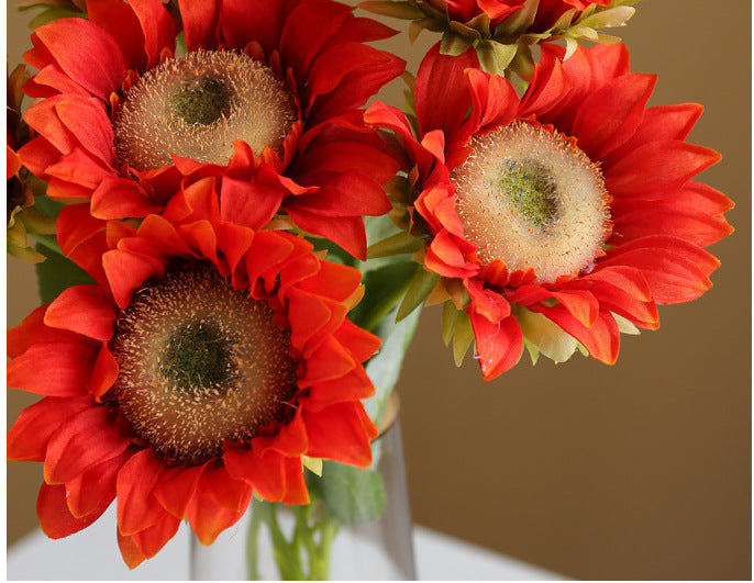 17 Inch Artificial Silk Sunflower Stems 10 Pcs Bulk Fall Autumn Wedding Garden Vase Decor