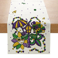 Bulk 2 Pcs 13X70 Inch Mardi Gras Table Runners For Holiday Party Decor Indoor Home Room Decor Wholesale