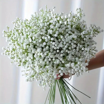Bulk 10 Pcs Artificial Baby Breath Gypsophila Premium Stems with Blooms UV Guard for Wedding Arch Florals Non-Fading Wholesale