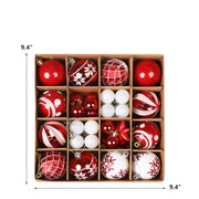 44 Pcs Christmas Ball Ornaments Set with Storage Box - Red, Green, Gold, 2 Inch Artificial Holiday Decor