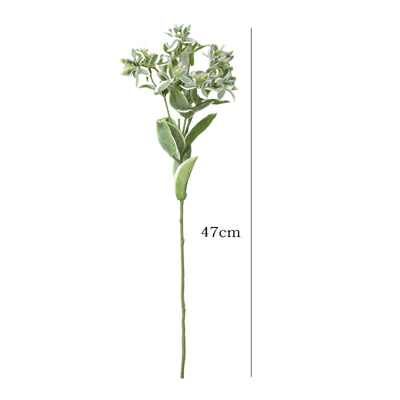 Single Stem Artificial Mint Leaf with White Edges, 18.5 Inches, for Weddings & Outdoor Decor
