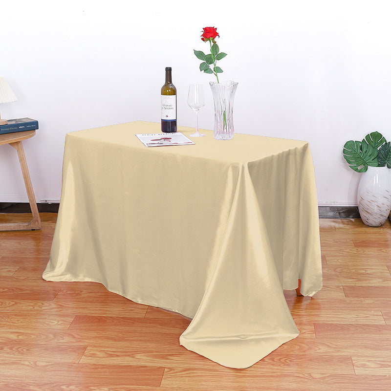 Satin Tablecloth for Weddings & Banquets - Elegant Decoration for Home Dining Room (57" x 102")
