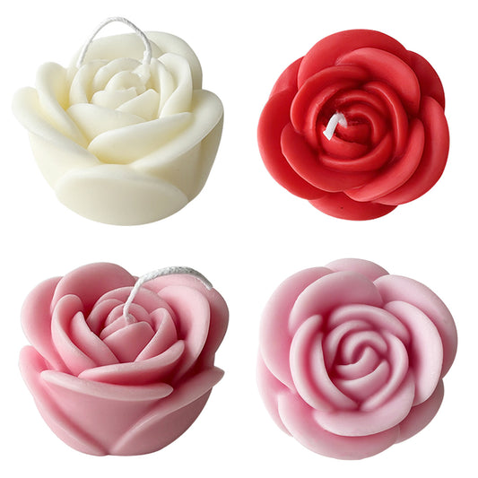 Valentine's Day Rose Aromatic Candle - Realistic Flower Shaped Candle | Romantic Gift