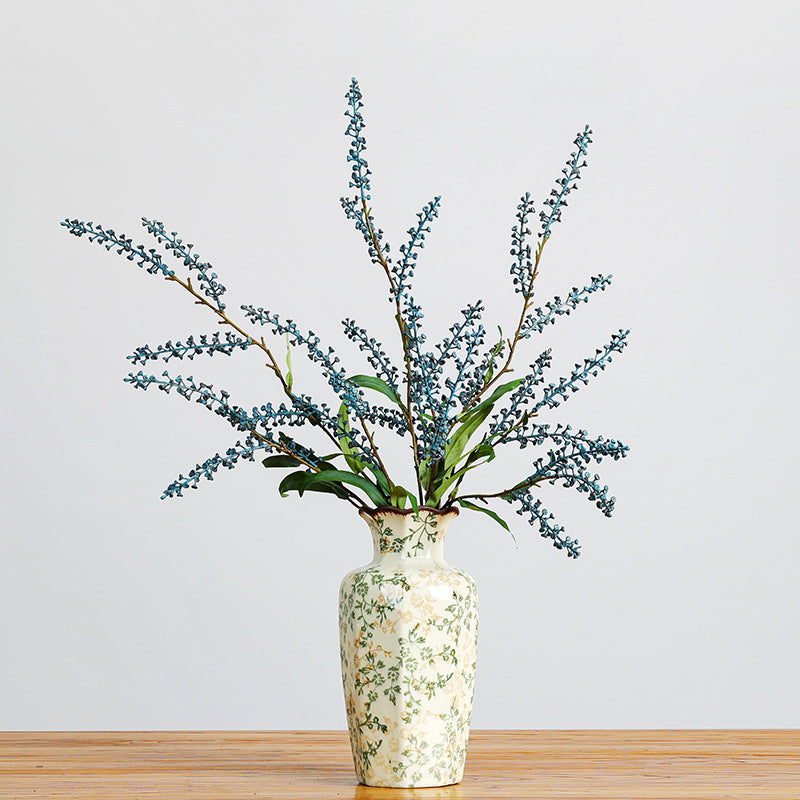 Single Stem Artificial Salt Berry Branch, 43" Long, Plastic, for Wedding & Event Decor