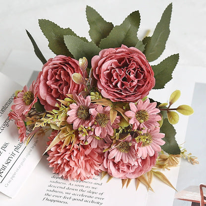 Bulk Peonies Bridal Bouquet Silk Flowers Flexible Stems Shatterproof for Anniversary Vase Arrangements Boho Home Decor Wholesale