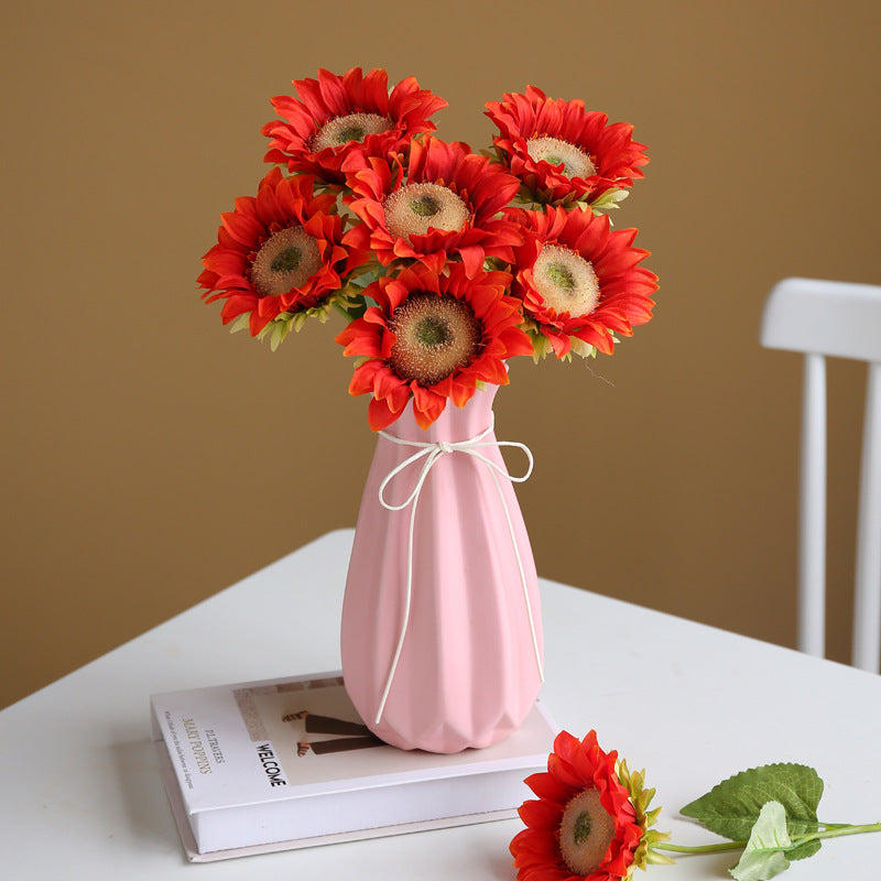 17 Inch Artificial Silk Sunflower Stems 10 Pcs Bulk Fall Autumn Wedding Garden Vase Decor