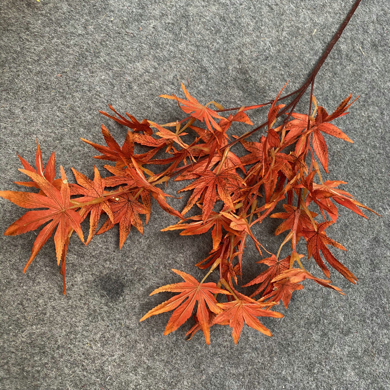 Single Stem Artificial Maple Leaf Branch, 38 Blooms, 39" Tall, Silk-Like Fabric, Perfect for Weddings, Home Decor, and Events