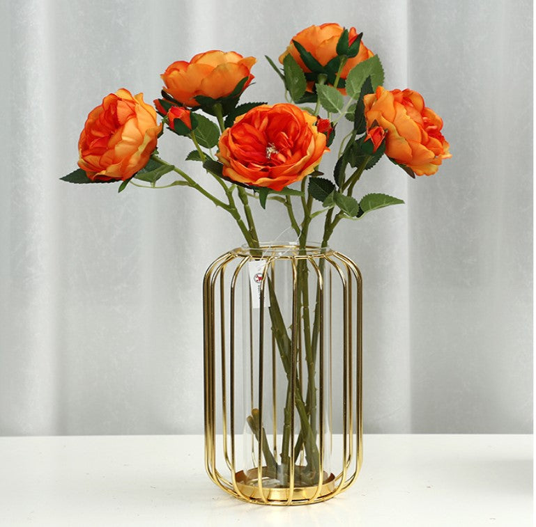 20 Inch Artificial Silk Rose Stems with Buds, 10 Pcs Bulk Wholesale