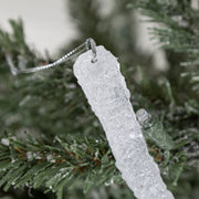 Clear Acrylic Ice Strip Christmas Ornaments Bulk Hanging Decorations for Xmas Trees