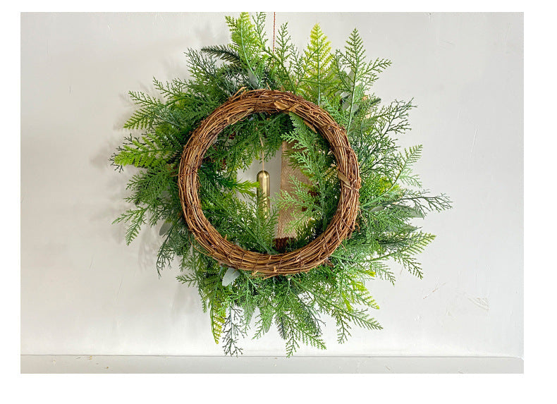 Christmas Pinecone Bell Wreath, 18" Rustic Holiday Door Hanger, Farmhouse Christmas Decor for Home, Wedding & Events