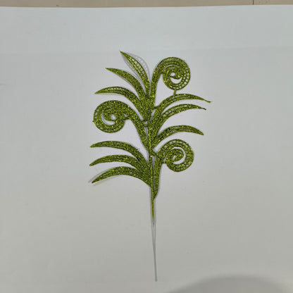 Christmas Gold Glitter Plastic Leaf Ornaments 2-Pack - 15.7" Length 7.5"Width | Sparkly Cutout Decor for Christmas Trees