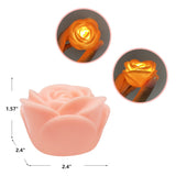 Bulk 2 Pcs Flameless LED Light Rose Candles for Wedding Valentines Day Wholesale