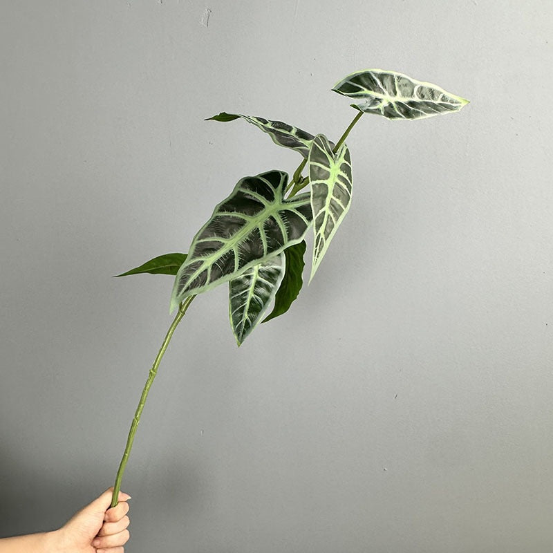 Artificial Begonia Bush, 28" Tall Faux Trout Leaf Begonia Plant for Home Decor, Wedding Centerpieces, and Commercial Displays