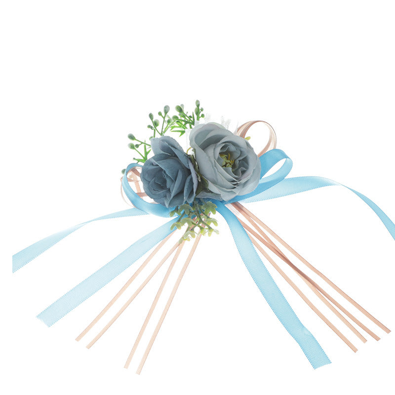 Corsage Bracelet 10 Pcs Artificial Flowers for Wedding Festival Beach Party