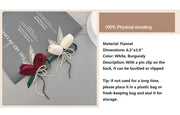 Velvet Tulip Corsage 12 Pcs Bulk Artificial Flowers for Bride Bridesmaid Wedding Party