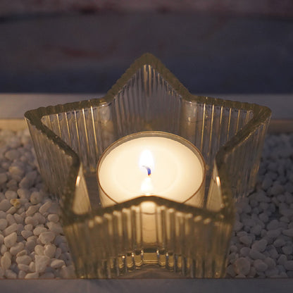 Bulk Star Glass Candle Holder Set With Tray Votive Candlestick for Home Wedding Party Desktop Centerpiece Candle Cup Wholesale