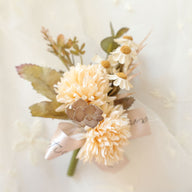 Faux Spiked Ball Aromatherapy Flowers - 2-Pack Wedding Home Decor (5.9x3.9x2 Inches)