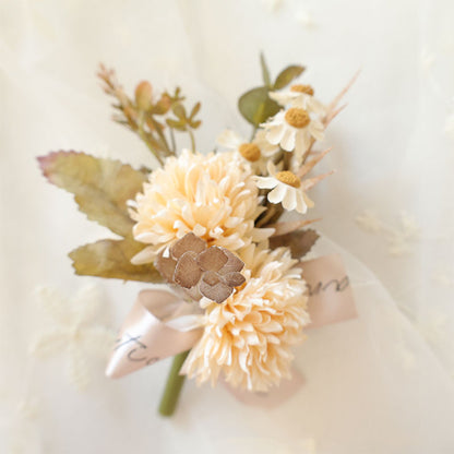Faux Spiked Ball Aromatherapy Flowers - 2-Pack Wedding Home Decor (5.9x3.9x2 Inches)