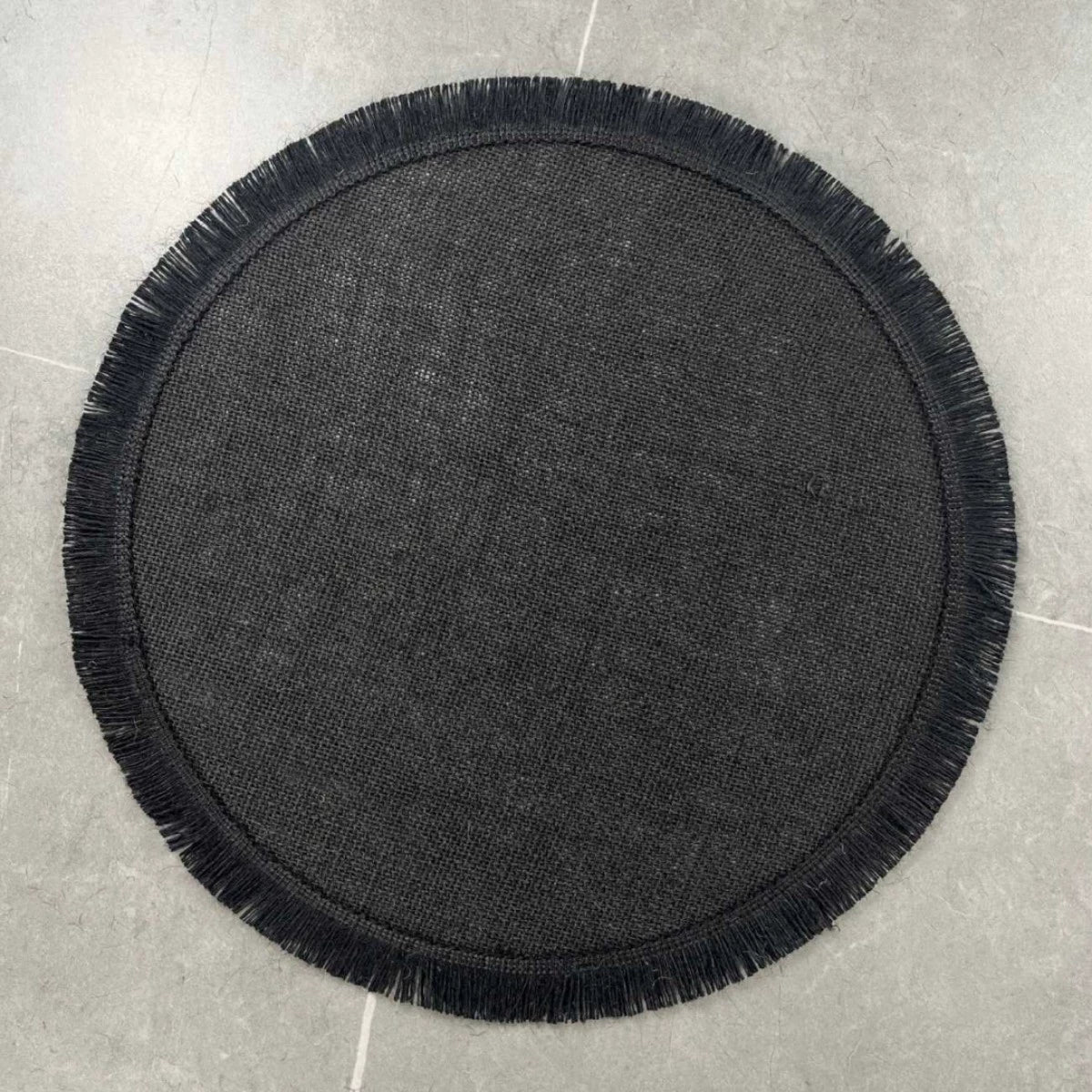 Jute tassel non-slip heat-insulating Western-style dining mat