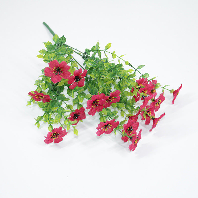 Premium Outdoor Fake Flowers 10 Pack UV Resistant Polyester Eucalyptus Bundles  Eco Friendly Stems for Patio Garden Porch Decor