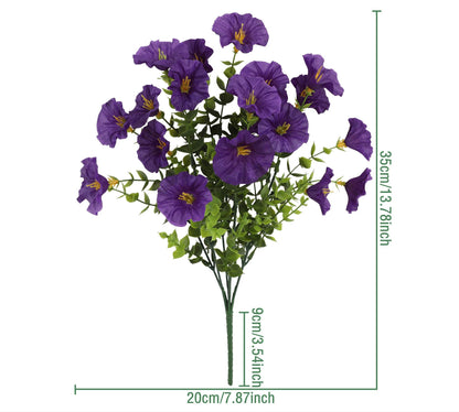 Wedding Backdrop UV-Resistant Artificial Morning Glory 10 Bundles All-Weather Faux Florals for Arch & Ceremony Floral Styling